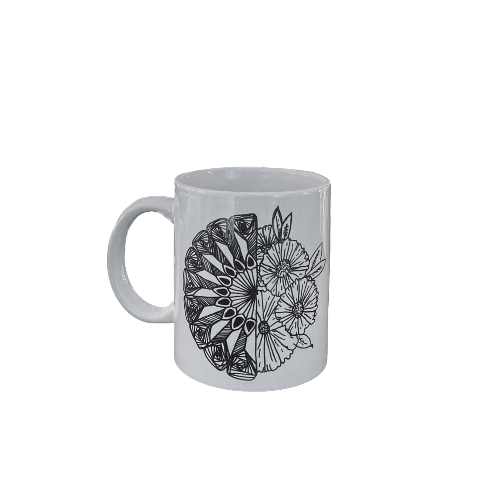 كوب flowered